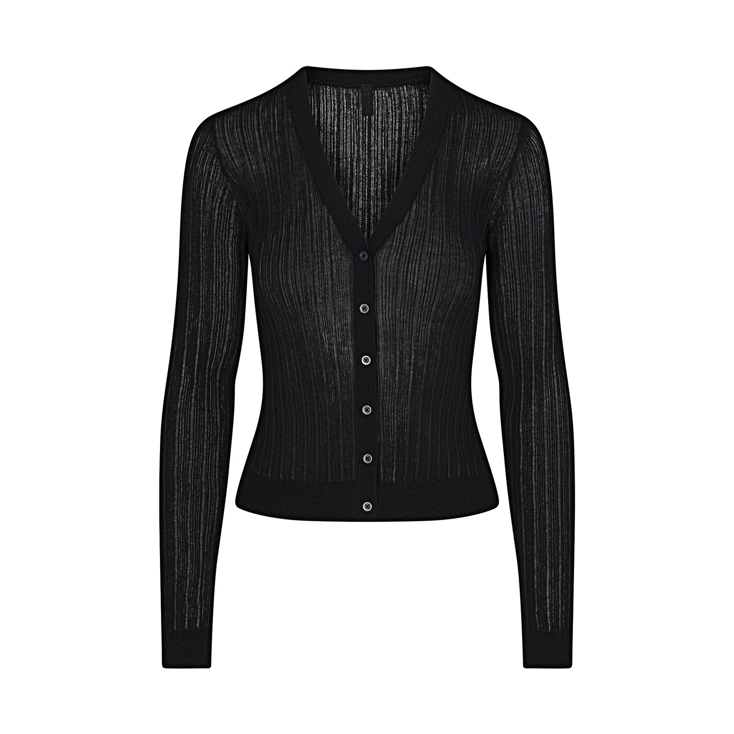 SHEER KNIT CARDIGAN | ONYX