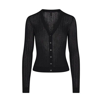 SHEER KNIT CARDIGAN | ONYX