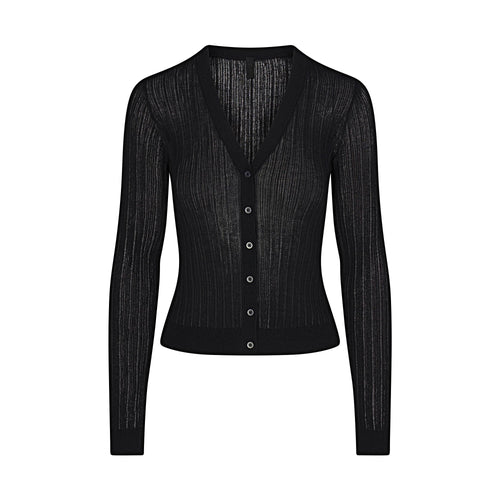 SHEER KNIT CARDIGAN | ONYX
