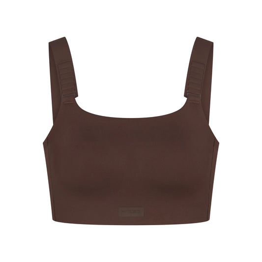 NikeSKIMS MATTE WIDE STRAP BRA | DARK SEPIA