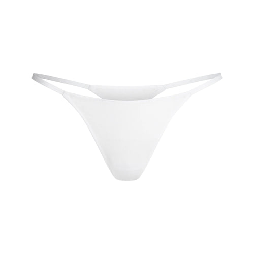 LIGHTWEIGHT COTTON STRING THONG | SNOW