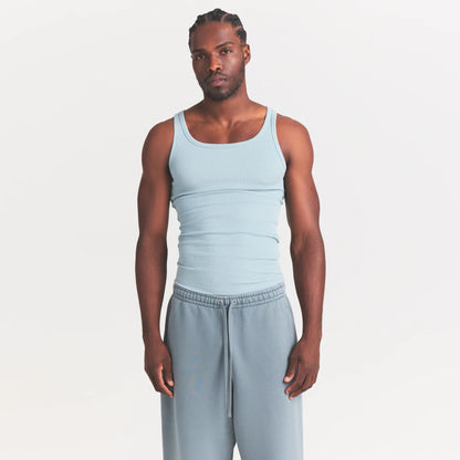 SKIMS COTTON MENS RIB TANK 3-PACK | VERDANT DARK SEPIA MULTI