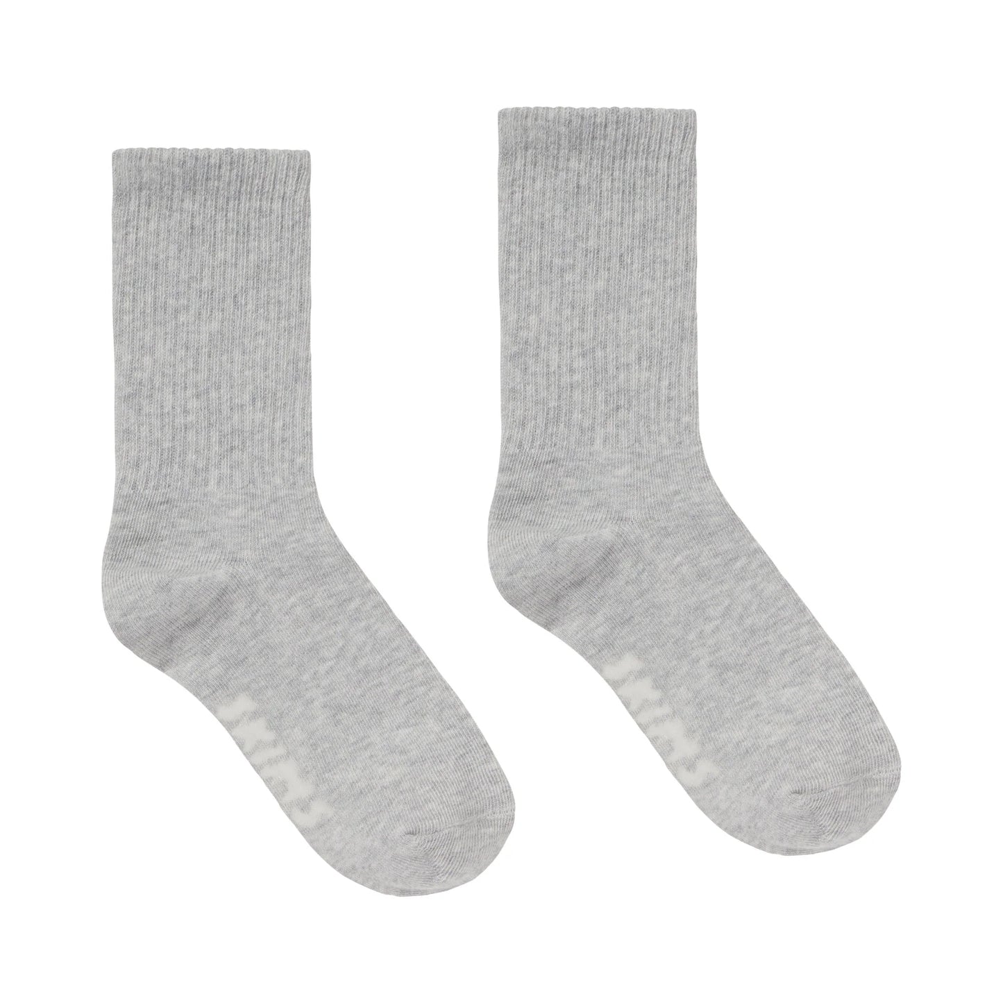 RIBBED CREW SOCK | LIGHT HEATHER GREY