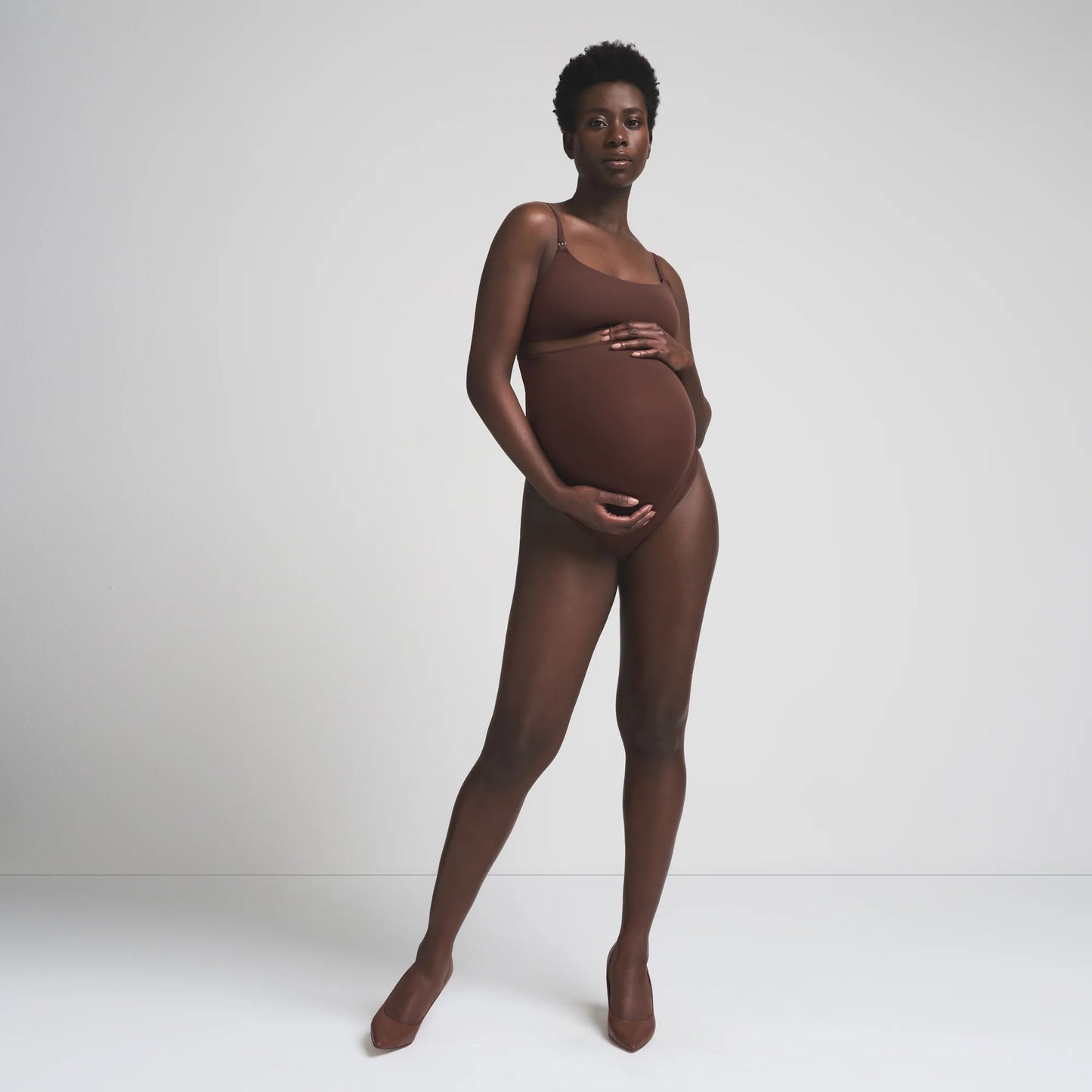 FITS EVERYBODY MATERNITY HIGH-WAISTED THONG | COCOA