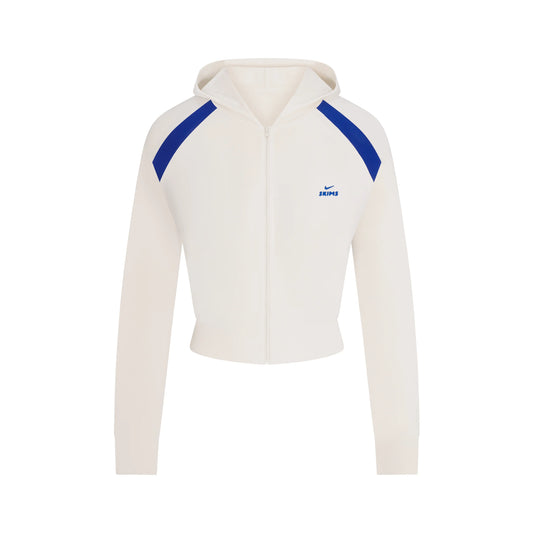 NikeSKIMS STRETCH KNIT SHRUNKEN ZIP HOODIE | IVORY