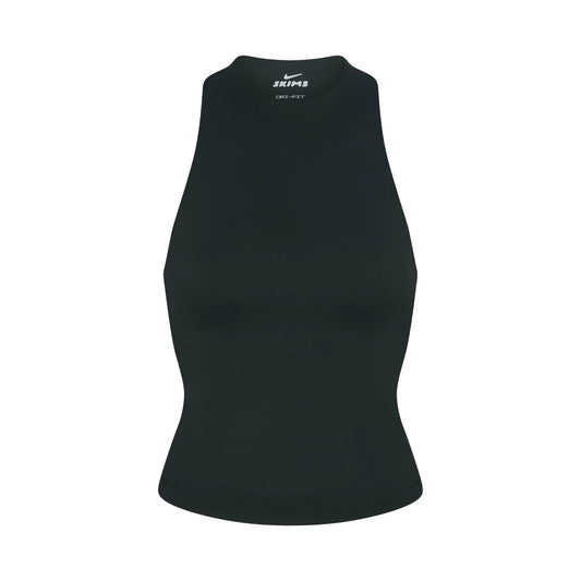 NikeSKIMS MATTE MOCK NECK RACER TANK | DARK TEAL
