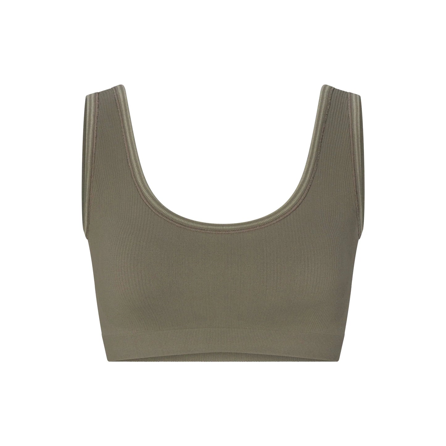 NikeSKIMS RIBBED SEAMLESS SCOOP BRA | DUSTY OAKMOSS