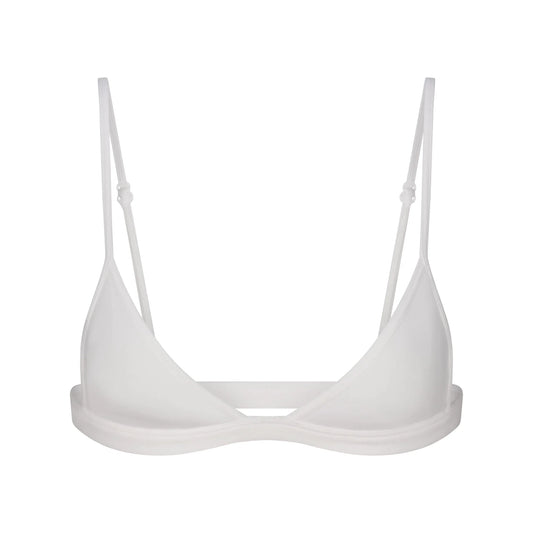 EVERYDAY COTTON TRIANGLE BRALETTE | SNOW