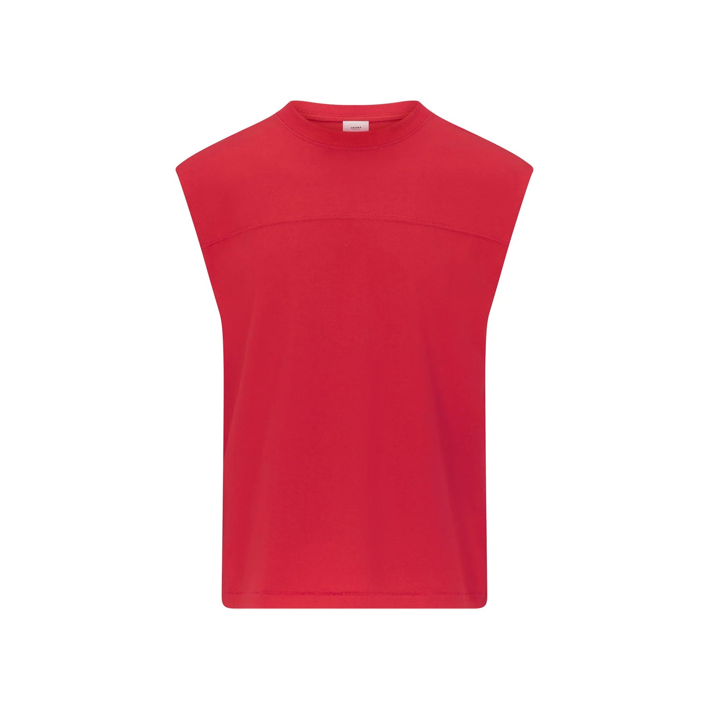 HEAVYWEIGHT COTTON MENS CROPPED MUSCLE TANK | WASHED RED