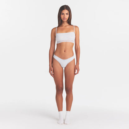 LIGHTWEIGHT COTTON LACE THONG | AIRSPACE LAGUNA STRIPE