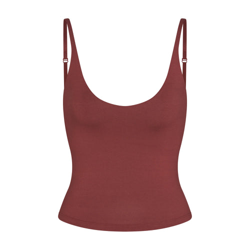 SMOOTH LAYERS SCOOP NECK CAMI | HENNA