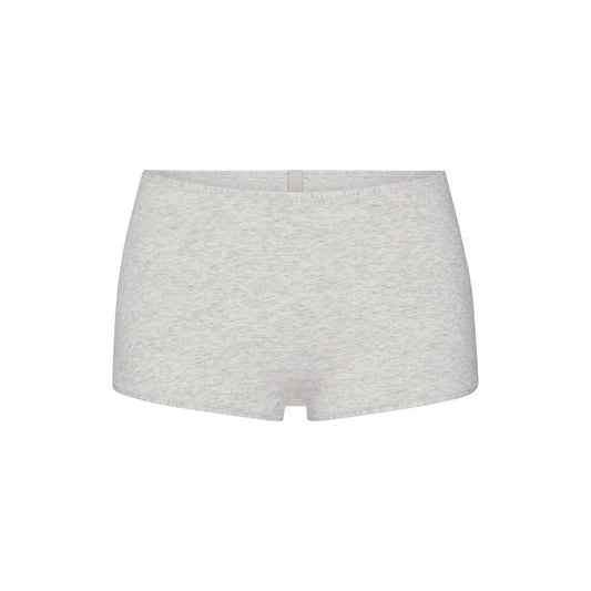 EVERYDAY COTTON BOY SHORT | LIGHT HEATHER GREY