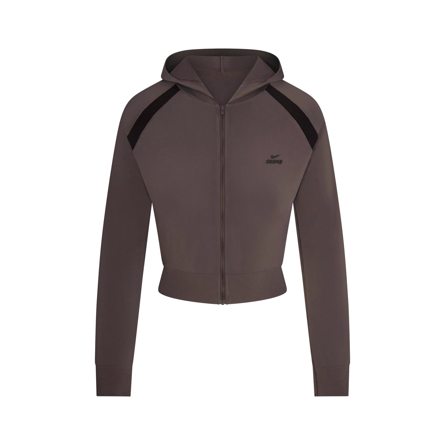 NikeSKIMS STRETCH KNIT SHRUNKEN ZIP HOODIE | RESIN