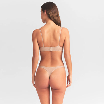 EVERYDAY COTTON UNLINED DEMI BRA | CLAY HEATHER
