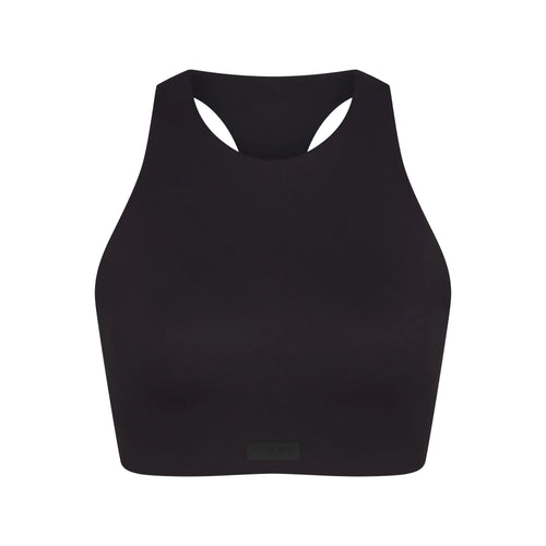 NikeSKIMS MATTE HIGH NECK BRA | OBSIDIAN
