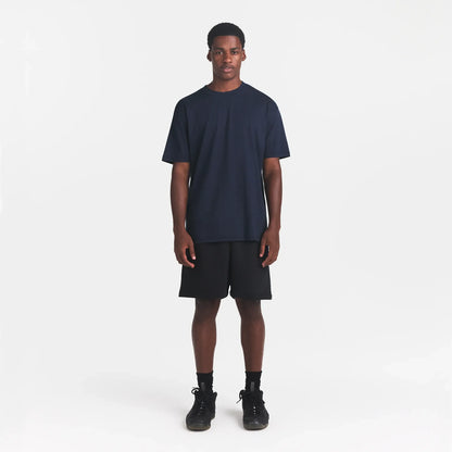 HEAVYWEIGHT COTTON MENS RELAXED T-SHIRT | BLUE BLACK