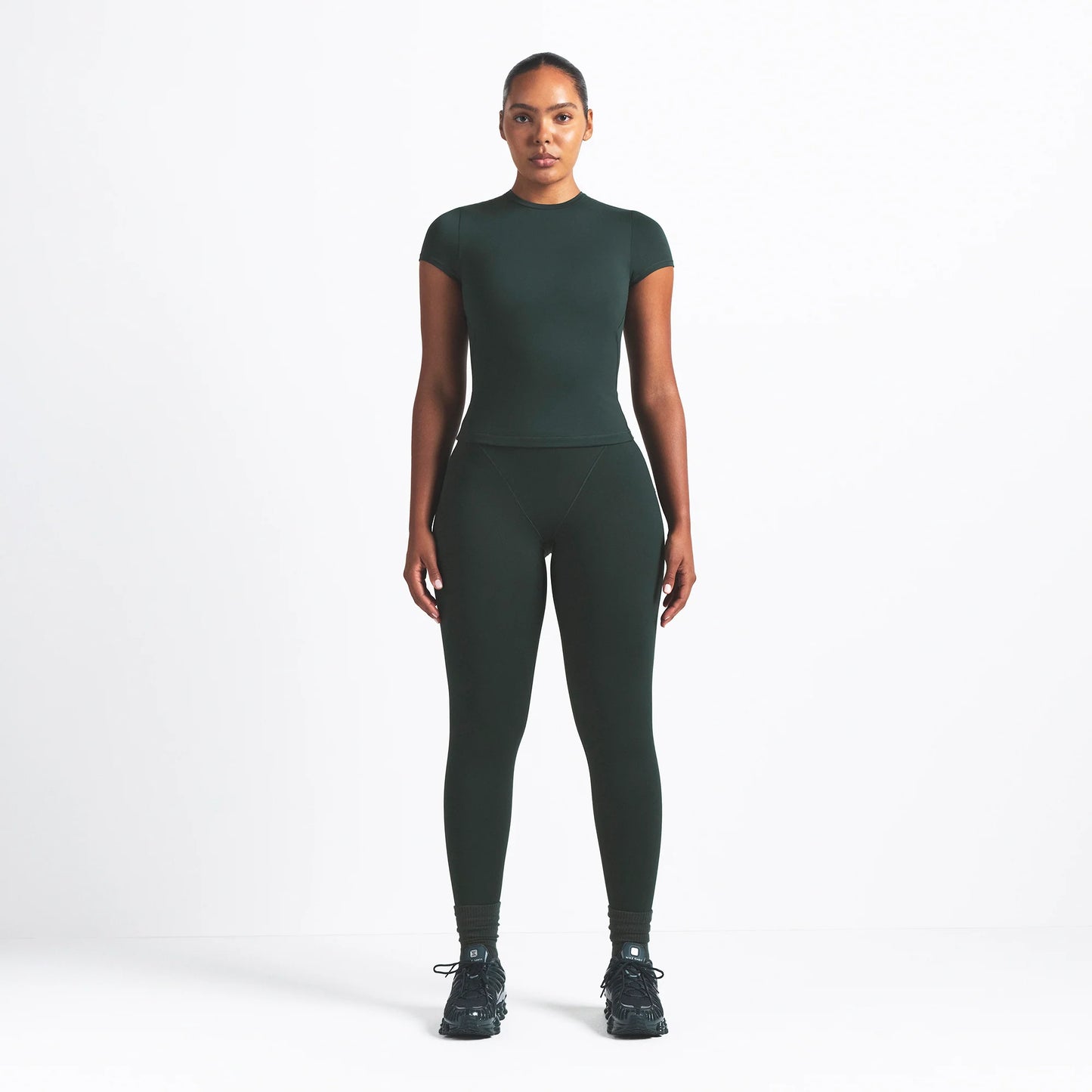 NikeSKIMS MATTE PADDED BABY T-SHIRT | DARK TEAL