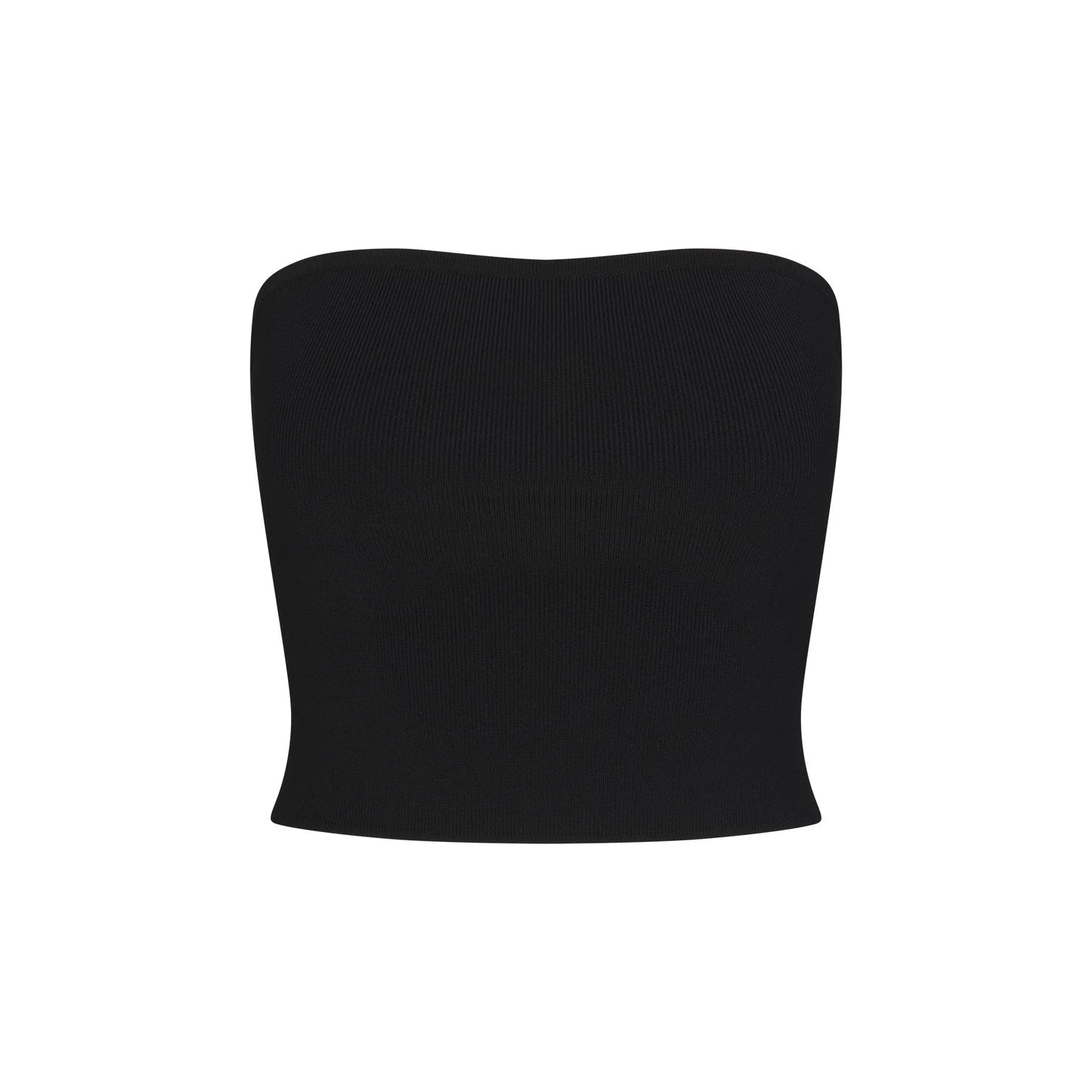 REFINED KNIT TUBE TOP | OBSIDIAN