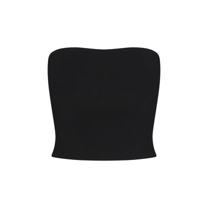 REFINED KNIT TUBE TOP | OBSIDIAN