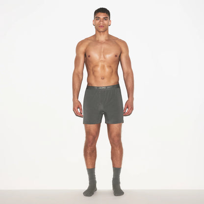 SKIMS STRETCH MENS KNIT BOXER 3-PACK | GUNMETAL MULTI