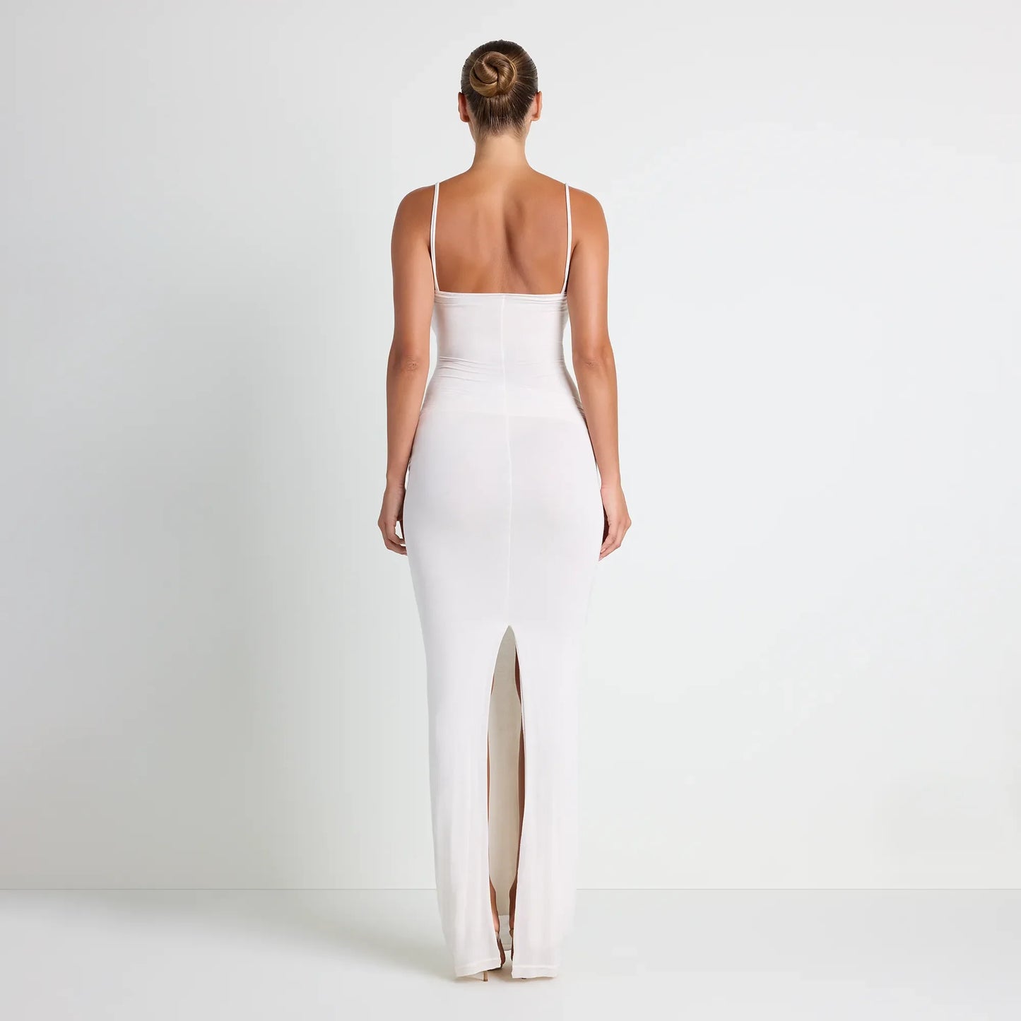 VETTESE X SKIMS SHEER MODAL LONG DRESS | ECRU