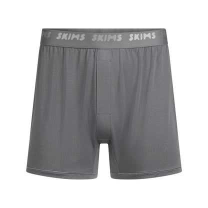 SKIMS STRETCH MENS KNIT BOXER 3-PACK | GUNMETAL MULTI