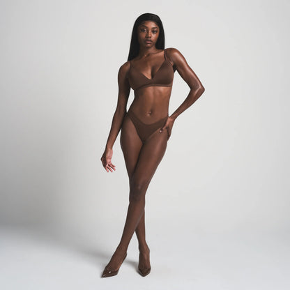 WIRELESS FORM T-SHIRT DEMI BRA | COCOA