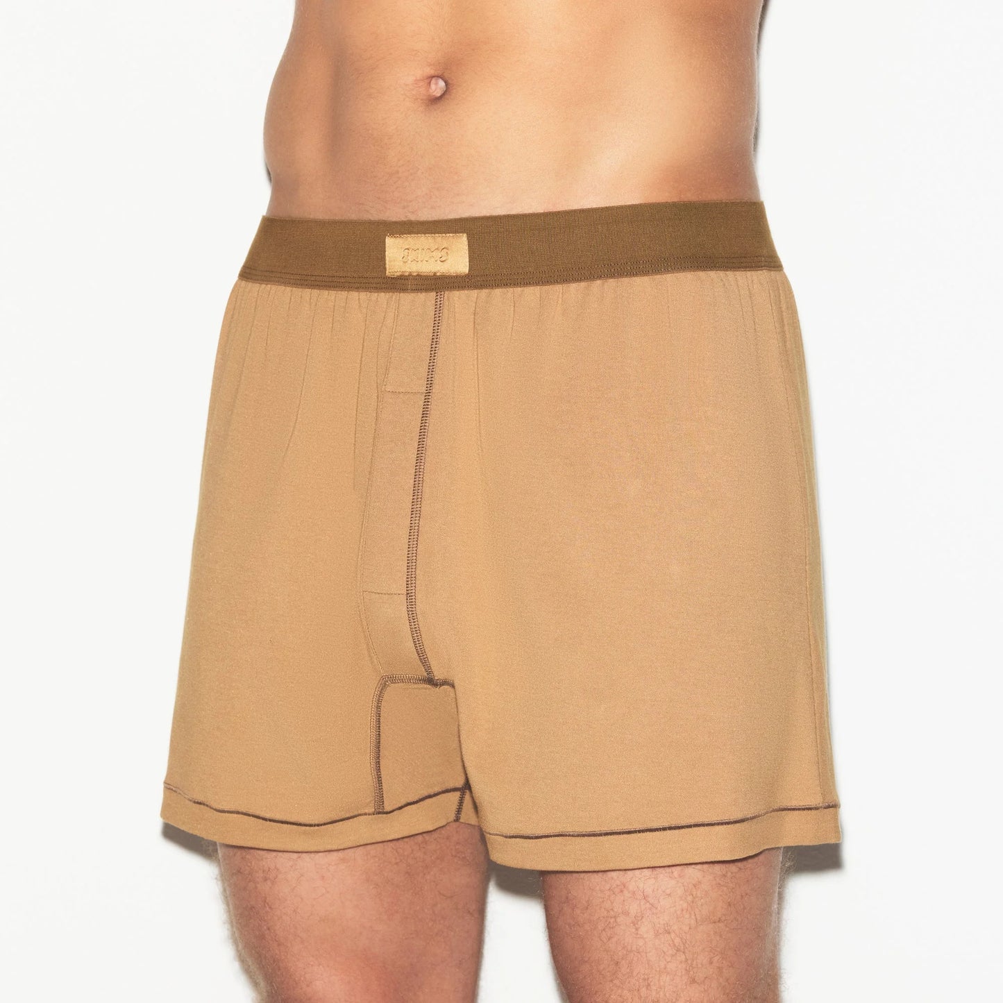 SKIMS COTTON MENS KNIT BOXER 3-PACK | RUSSET MULTI