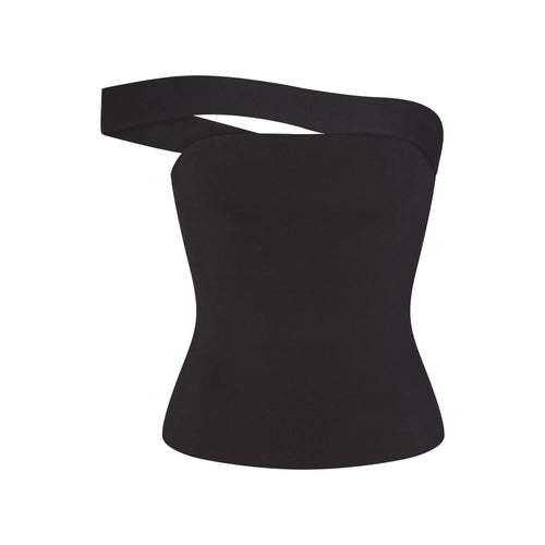 COTTON JERSEY ASYMMETRICAL TOP | SOOT