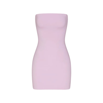 COTTON JERSEY MINI TUBE DRESS | SUGAR PLUM