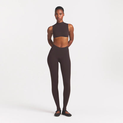 NikeSKIMS STUDIO STRETCH DIPPED 29" LEGGING | DARK ROAST