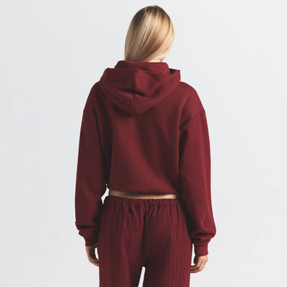 COTTON FLEECE CLASSIC HOODIE | MERLOT