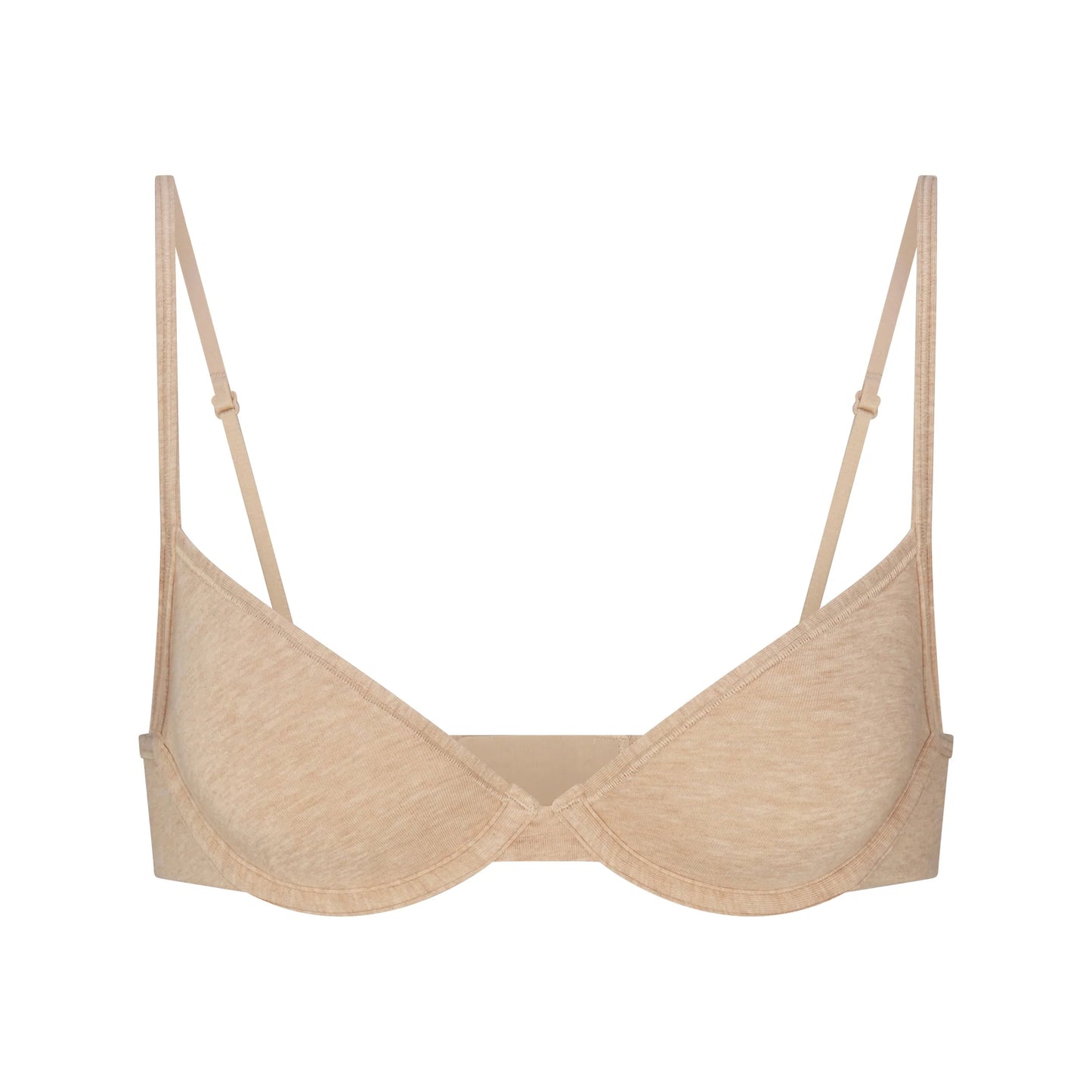 EVERYDAY COTTON UNLINED DEMI BRA | CLAY HEATHER