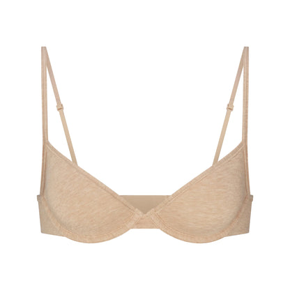 EVERYDAY COTTON UNLINED DEMI BRA | CLAY HEATHER