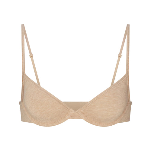 EVERYDAY COTTON UNLINED DEMI BRA | CLAY HEATHER