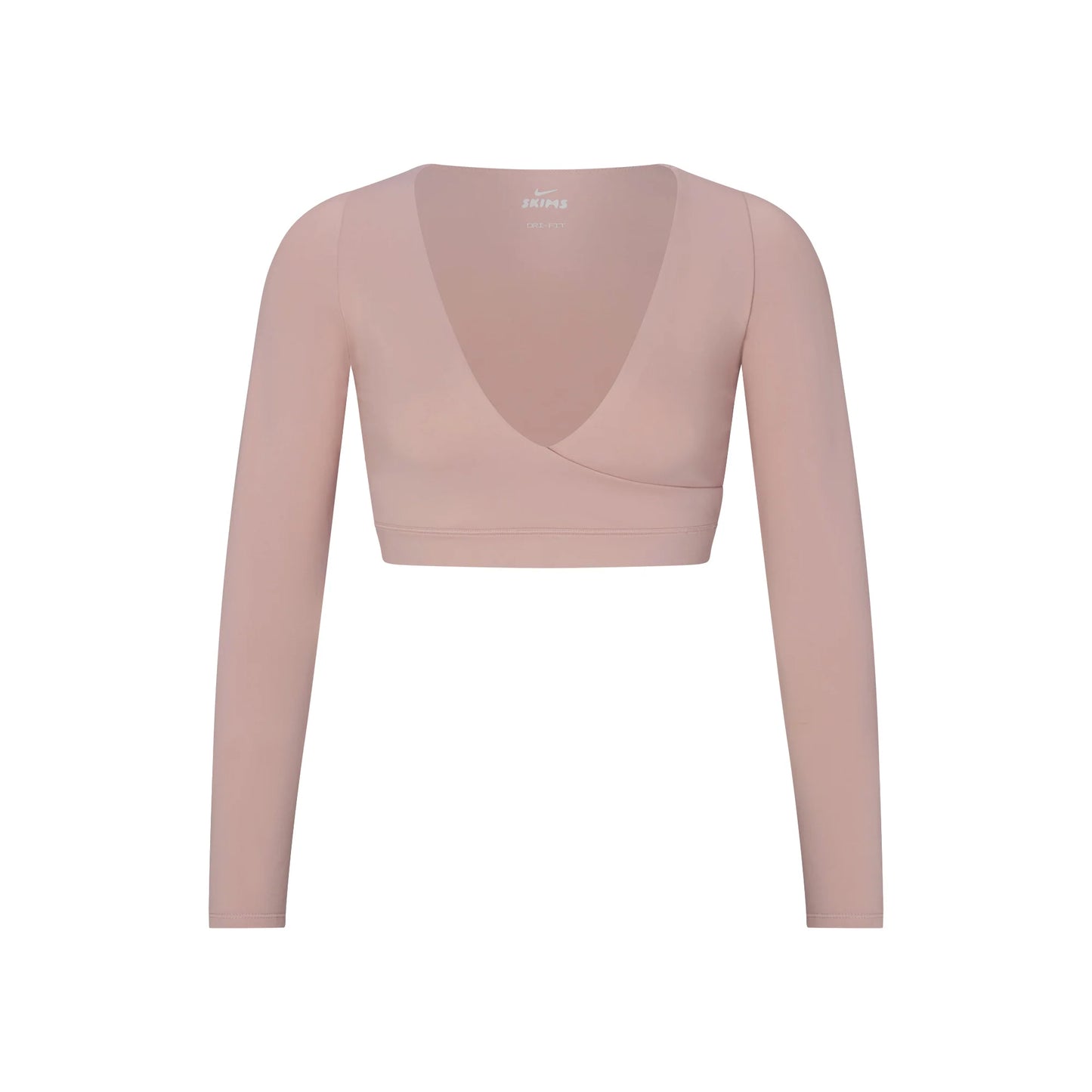 NikeSKIMS MATTE WRAP LONG SLEEVE CROPPED TOP | HIMALAYAN