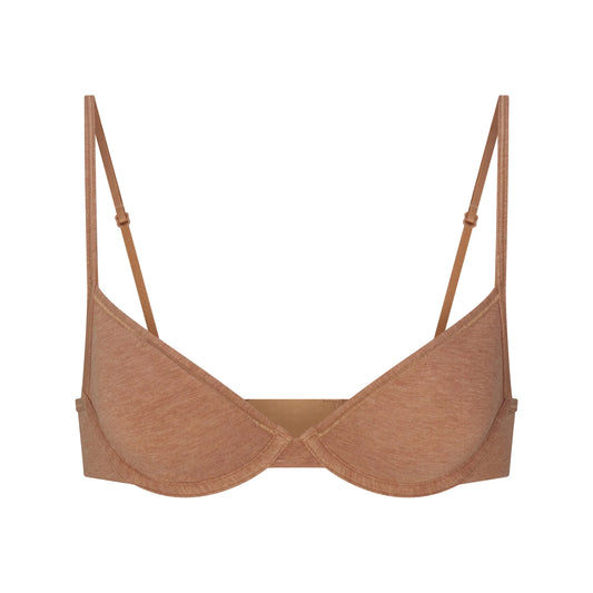 EVERYDAY COTTON UNLINED DEMI BRA | SIENNA HEATHER