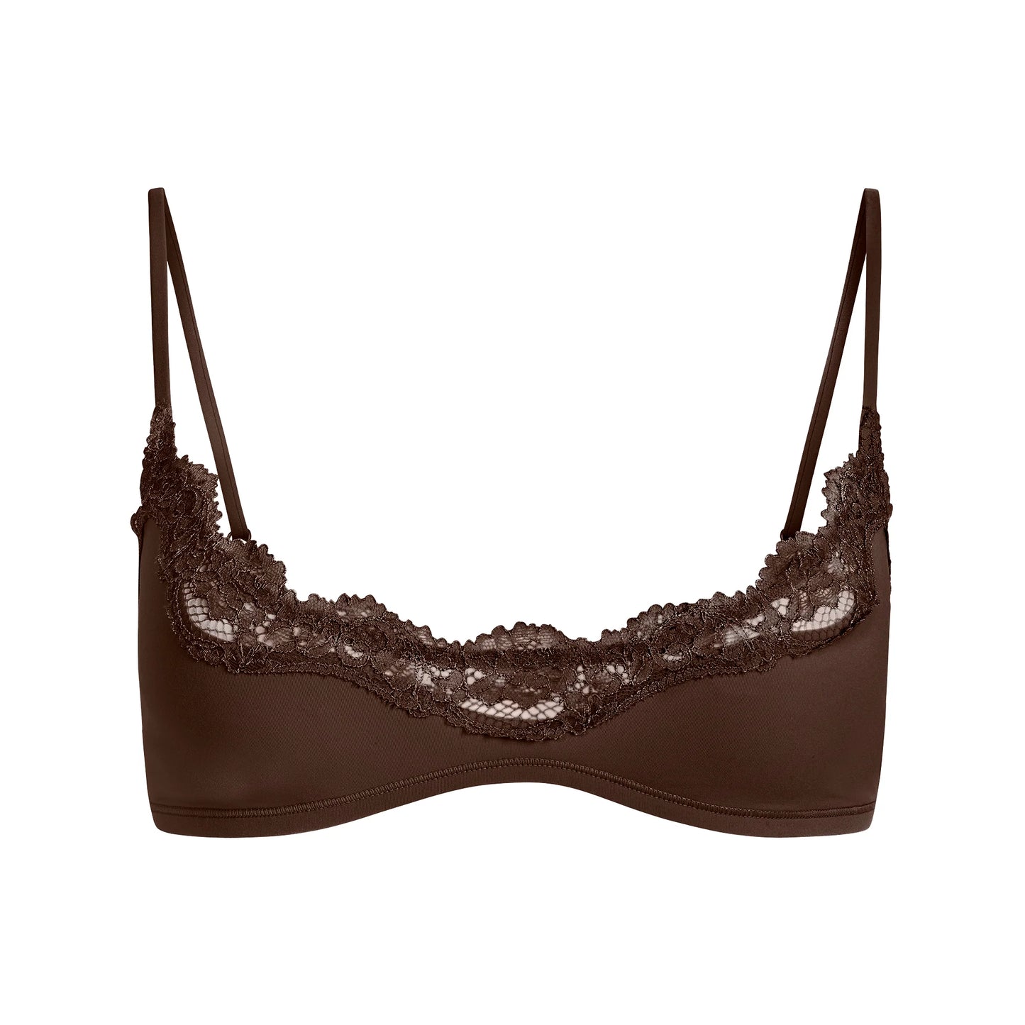 FITS EVERYBODY LACE SCOOP BRALETTE | ESPRESSO