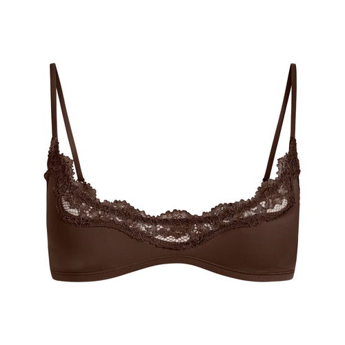 FITS EVERYBODY LACE SCOOP BRALETTE | ESPRESSO