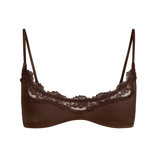FITS EVERYBODY LACE SCOOP BRALETTE | ESPRESSO
