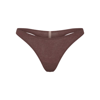 EVERYDAY COTTON THONG | COCOA HEATHER