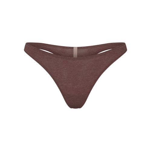 EVERYDAY COTTON THONG | COCOA HEATHER
