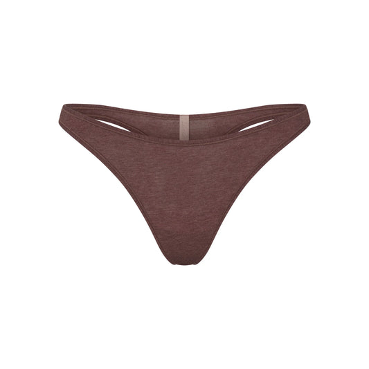 EVERYDAY COTTON THONG | COCOA HEATHER