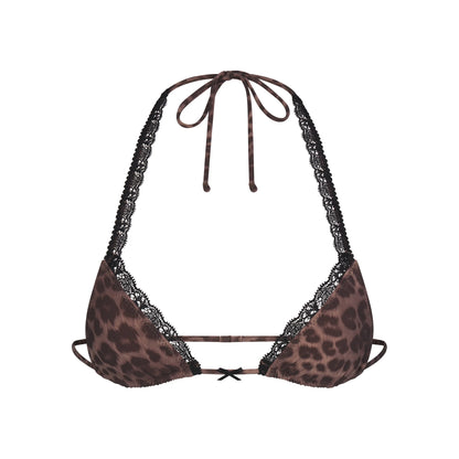 FITS EVERYBODY LACE MICRO BRALETTE | UMBER LEOPARD PRINT