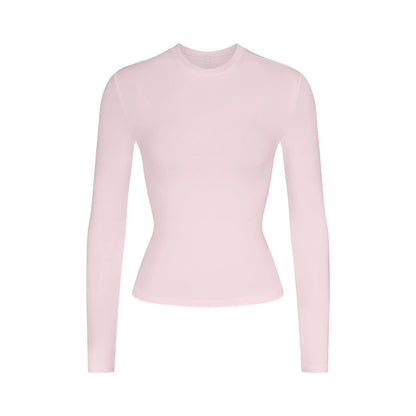 COTTON JERSEY LONG SLEEVE T-SHIRT | CHERRY BLOSSOM