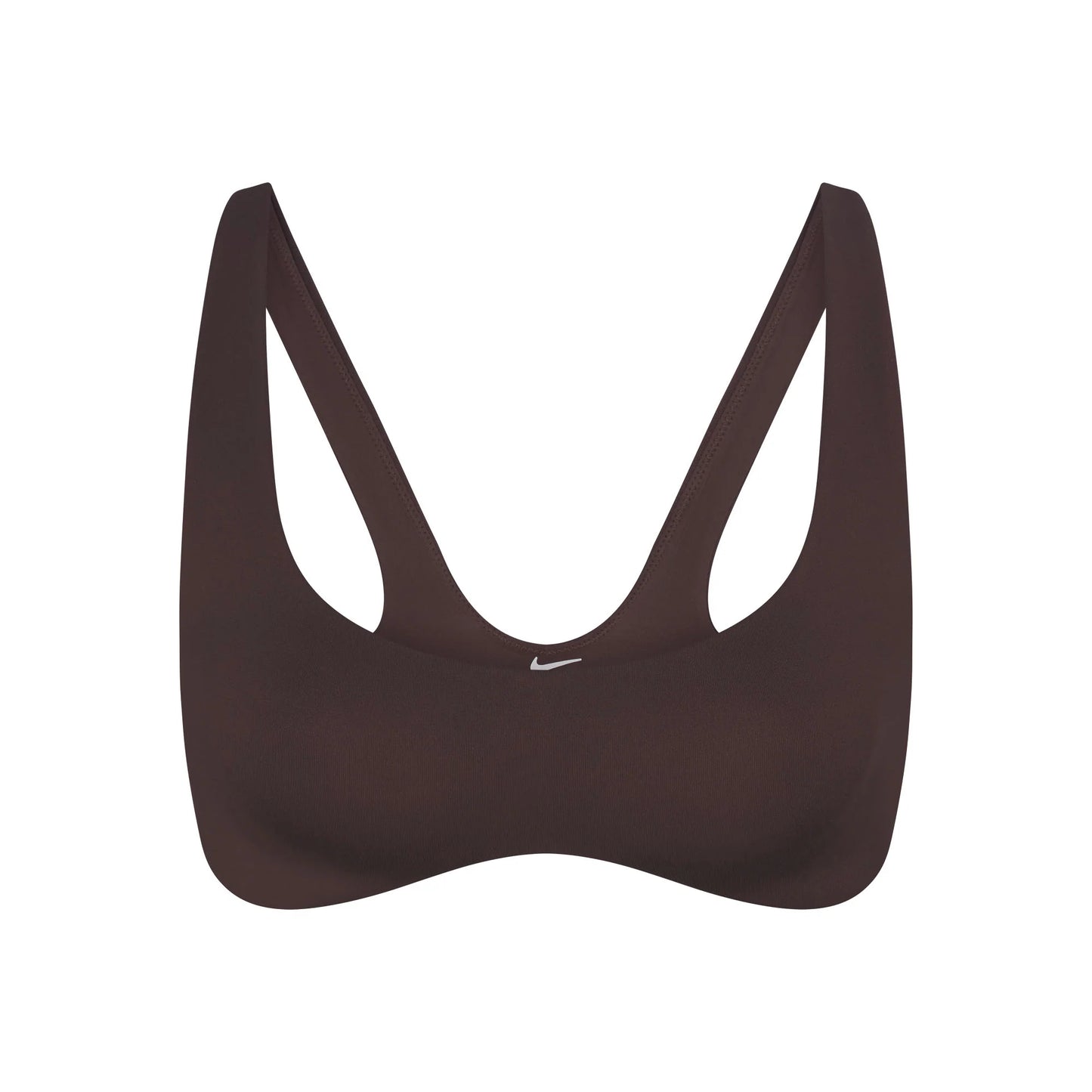 NikeSKIMS MATTE SHAPING SCOOP BRA | DARK SEPIA