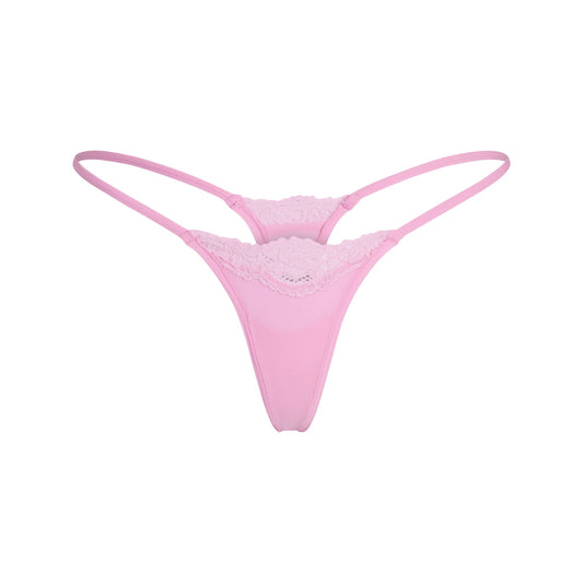 FITS EVERYBODY LACE STRING THONG | BUBBLE GUM TONAL