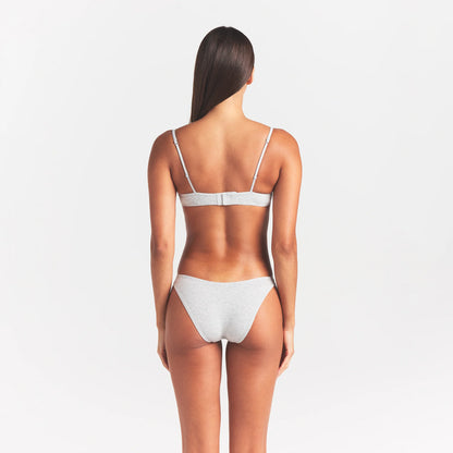 EVERYDAY COTTON UNLINED DEMI BRA | LIGHT HEATHER GREY