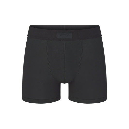 SKIMS COTTON MENS 3" BOXER BRIEF | ONYX