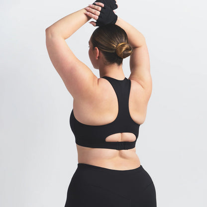 NikeSKIMS MATTE HIGH NECK BRA | OBSIDIAN